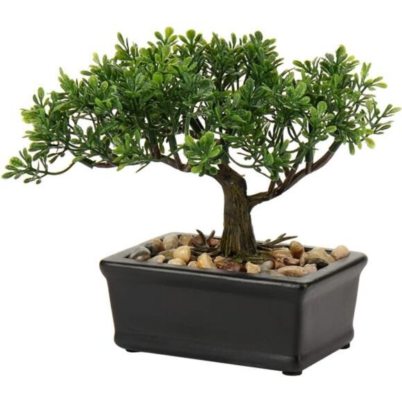 Artificial Bonsai Tree Juniper Faux Plants Indoor Small Fake Plants Decor - Picture 1 of 7